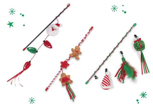 Christmas cat wands.